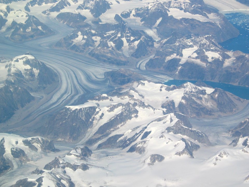 Greenl, Aerial, Glaciers