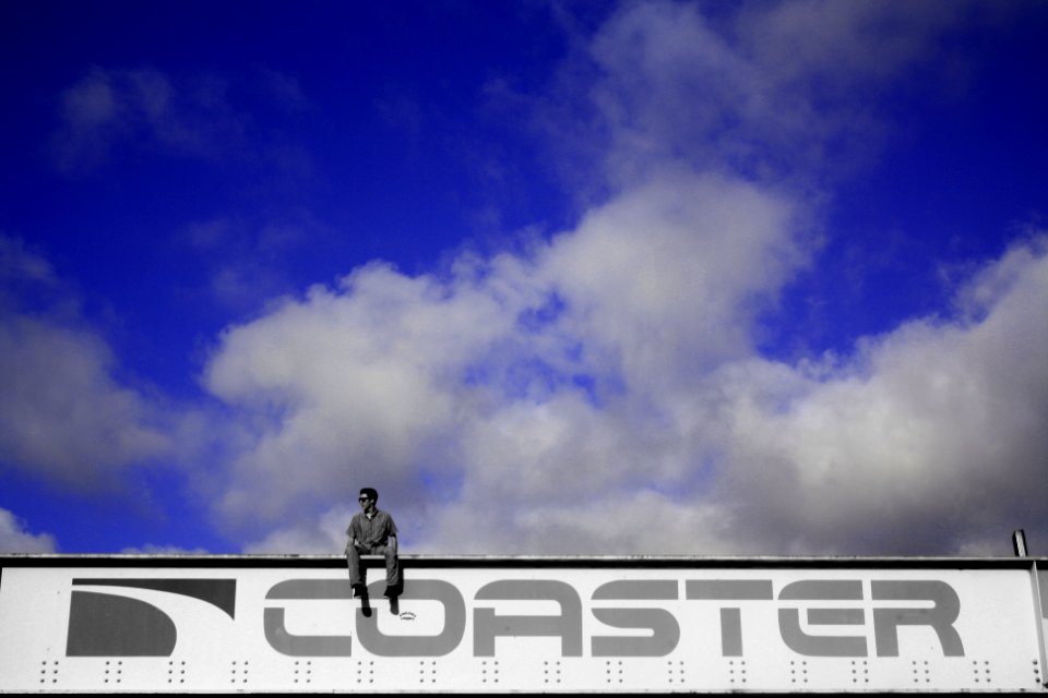 Clouds, Blue sky, Grayscale