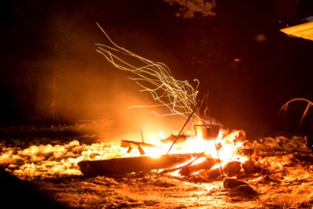 Camp, Night, Fire