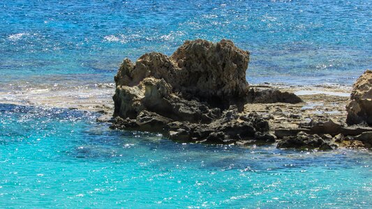 Turquoise sunlight blue