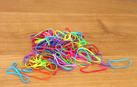 Colors colored rubber bands office supplies
