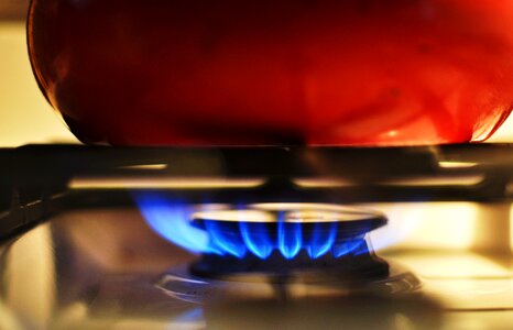 Kitchen burner flame photo