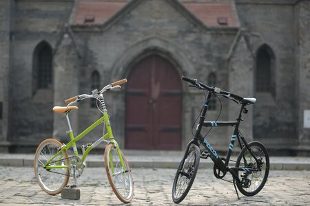 Bike couple models retro ferry