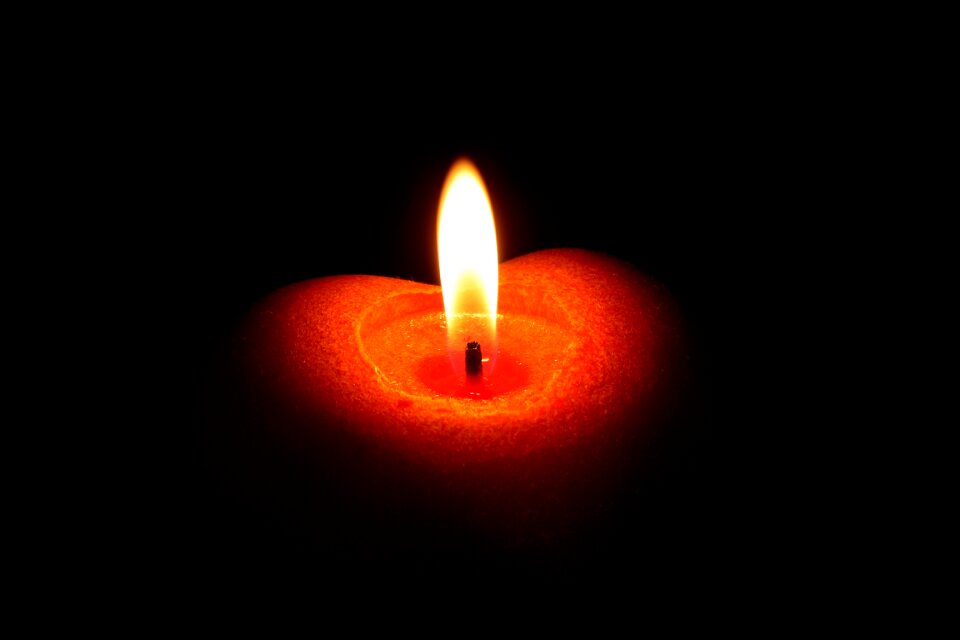 Burn red candlelight