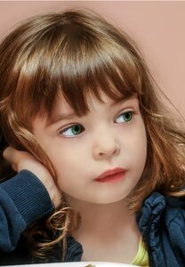 Face portrait of a child eyes photo