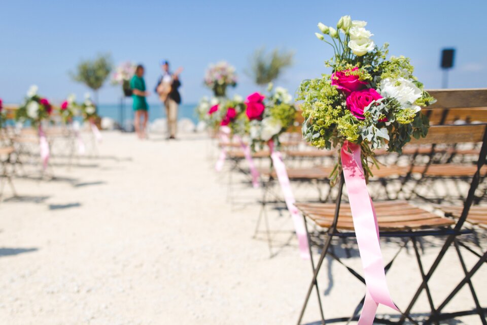 Blossom bouquets chairs