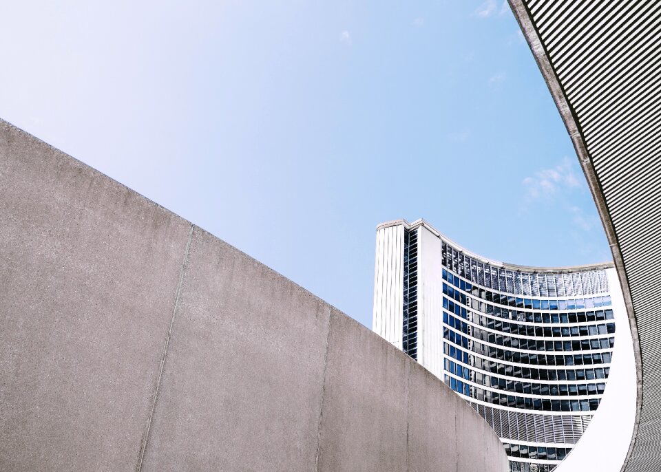 Concrete urban downtown