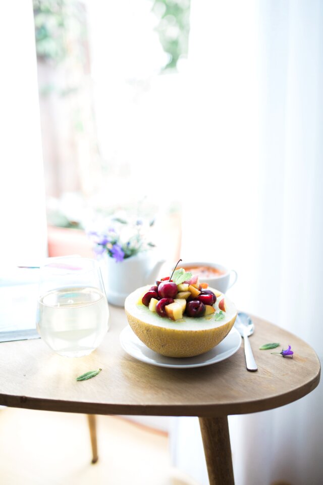 Fresh fruits glass
