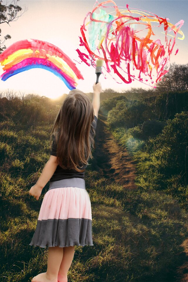 Colorful artistic paint splash