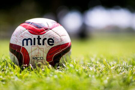 Macro mitre soccer photo