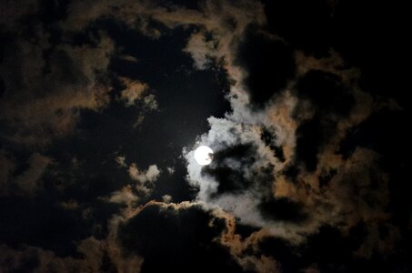 Clouds moonlight clouds veil photo