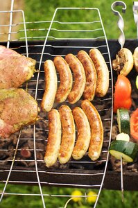 Grilled meats meat hot