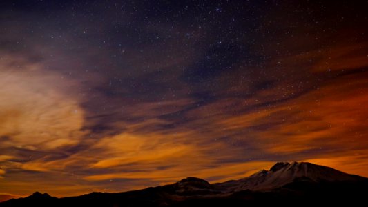 A mountain under the stars 