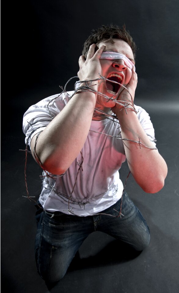Kneeling blind terror