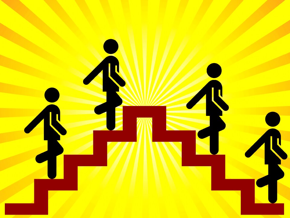Successful stairs rise