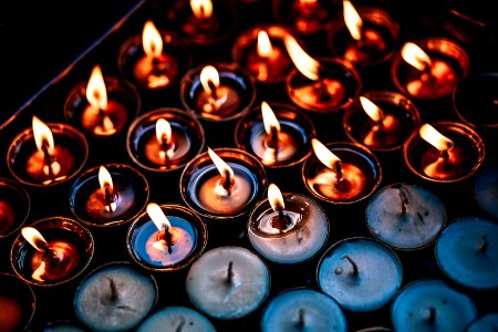 Burning Prayer Candles 