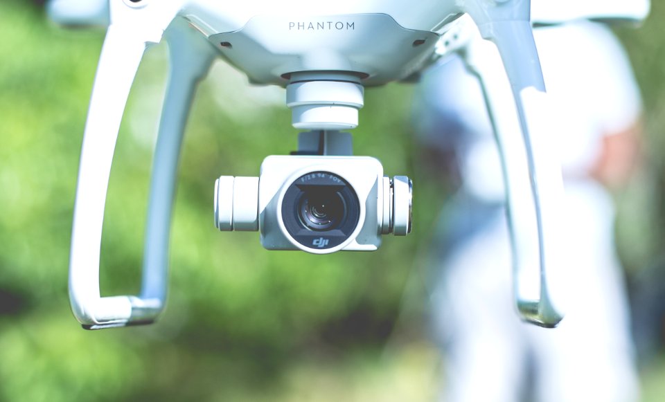 Camera white drone 