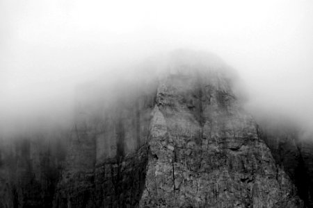 Castle Mountain in the Fog 