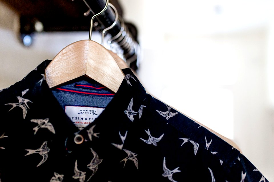 Clothing organized at home 