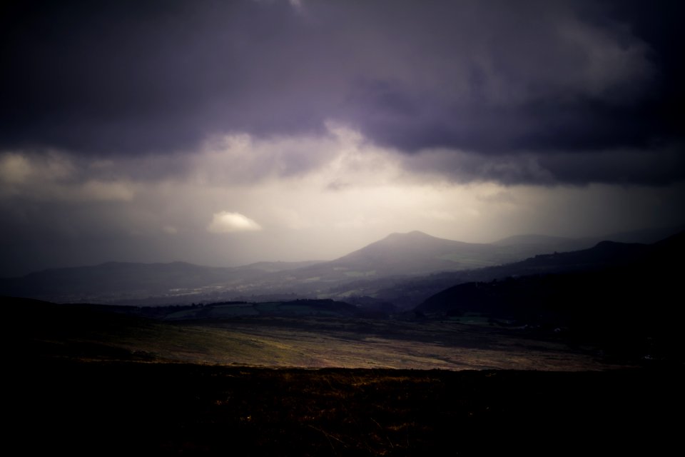 Dark plains in the mountains 