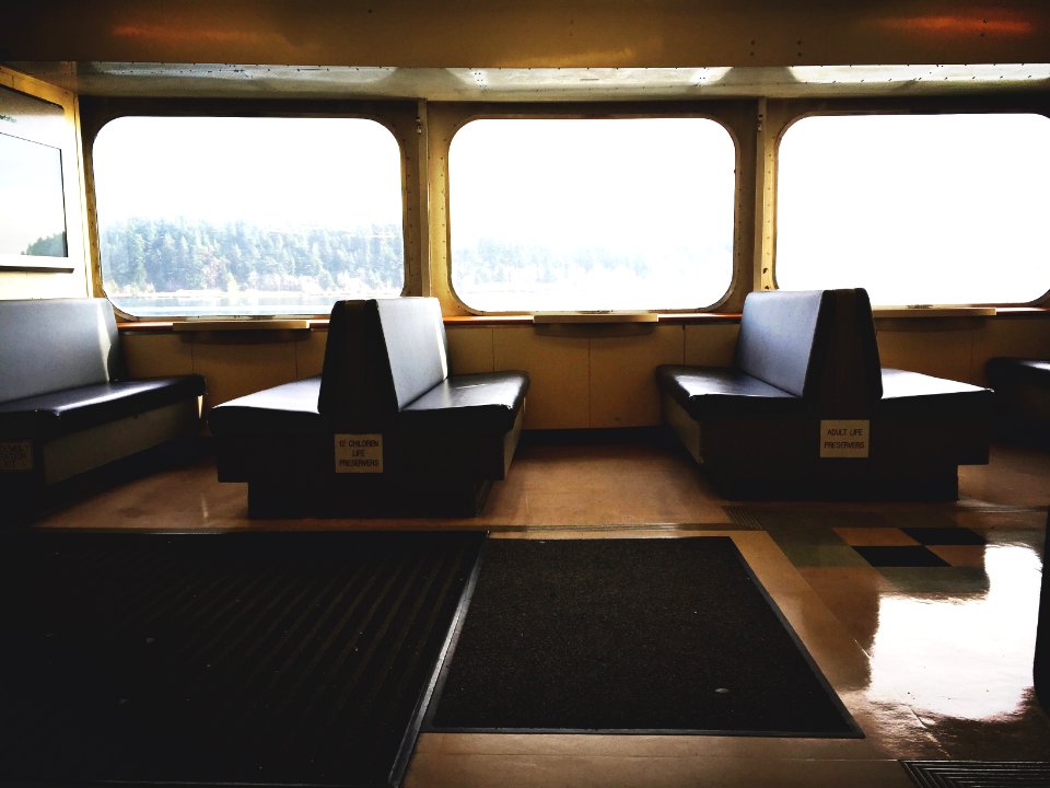 Ferry interior with chairs 