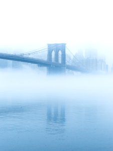 Foggy Brooklyn Bridge photo