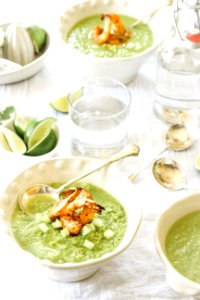 Healthy Gazpacho with Shrimp 