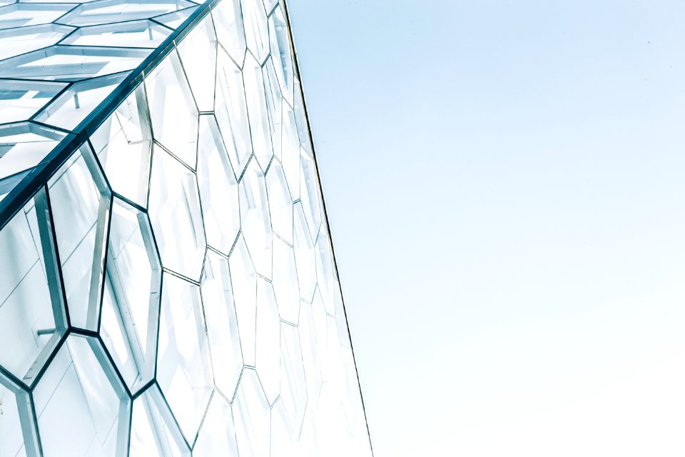 Honeycomb pattern in a facade 
