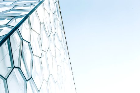Honeycomb pattern in a facade 