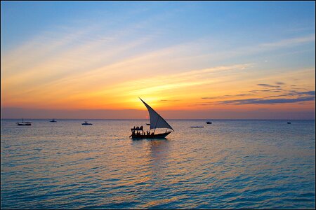 Sunset sail evening