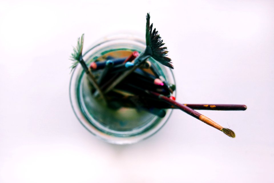 Jar of Paint Brushes 