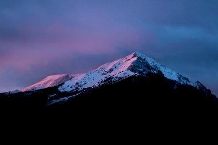 Night falls on a Silverthorne mountain photo