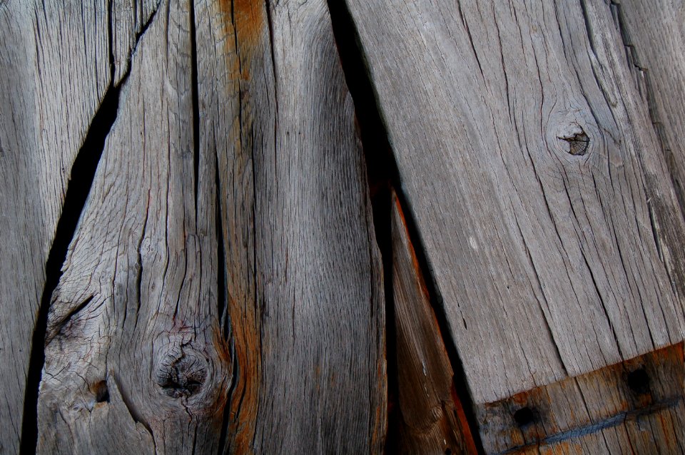 Old shed wall in close-up 