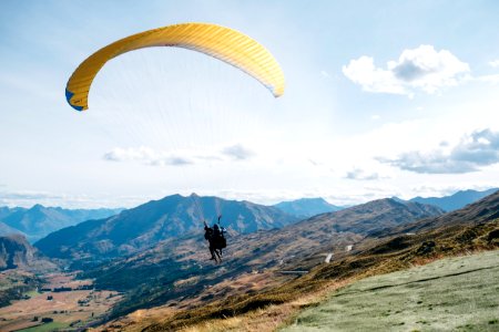 Paragliding in New Zealand. photo