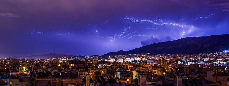 Greece sky thunder photo