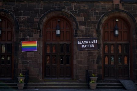 Rainbow and Black Lives Matter Flag 