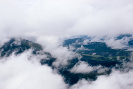 Scottish highlands under clouds photo