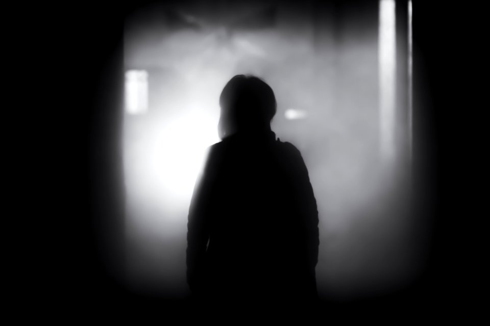 Silhouette inside building 