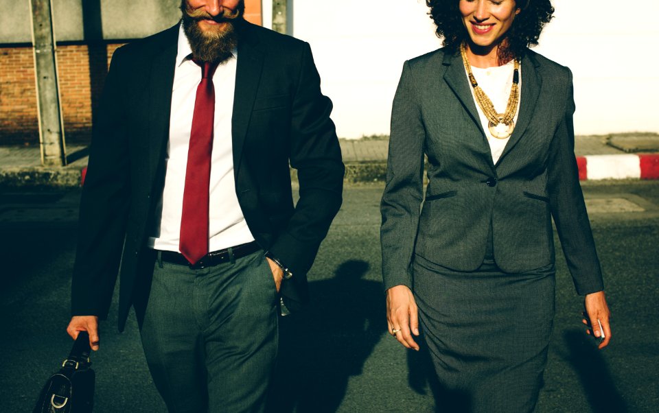 Smiling businesspeople 