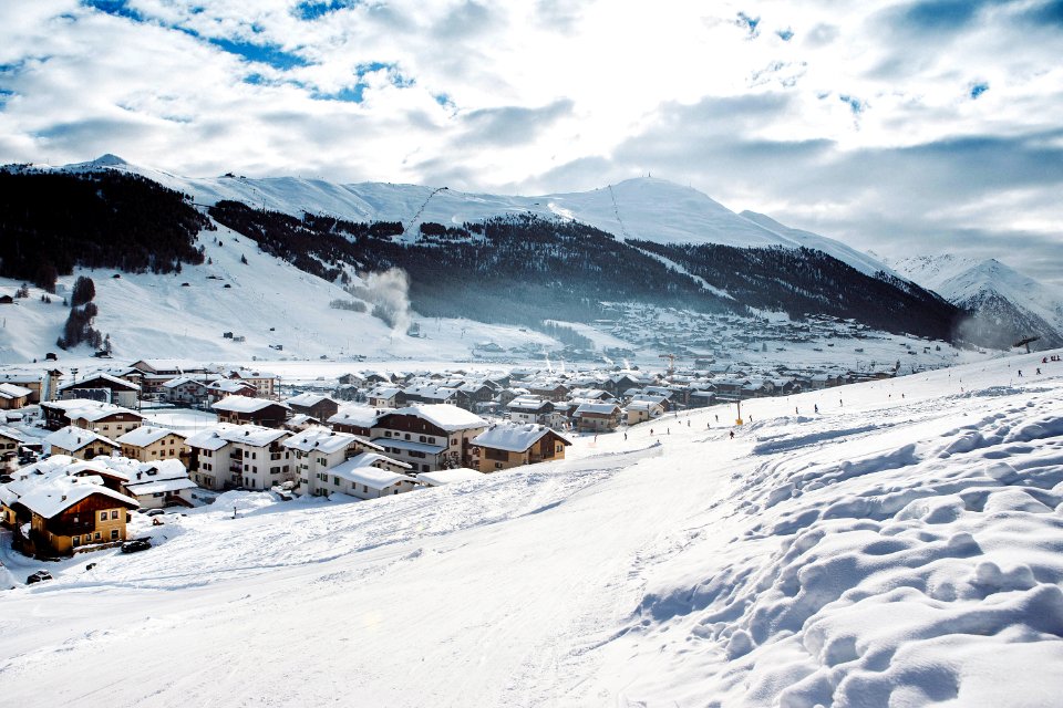 Snowy Dolomite town 
