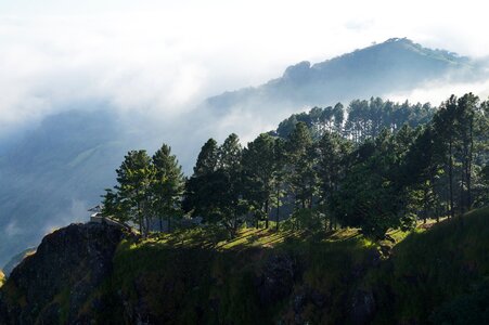 Cloudy hill mist