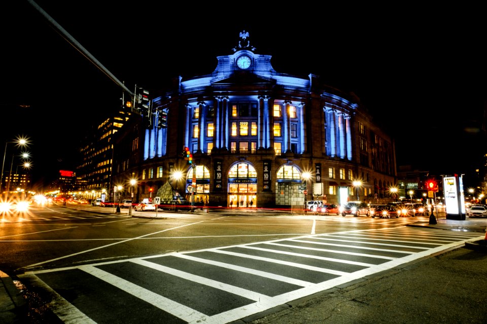 South Station headhouse at night, January 2017 