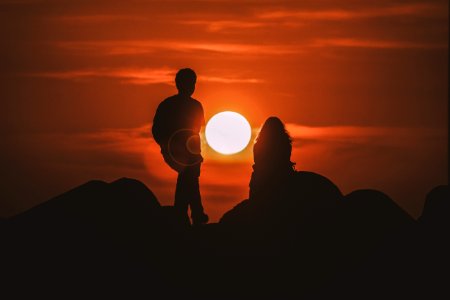 Sunset romantic photo