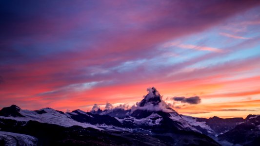 Sunset over Matterhorn photo