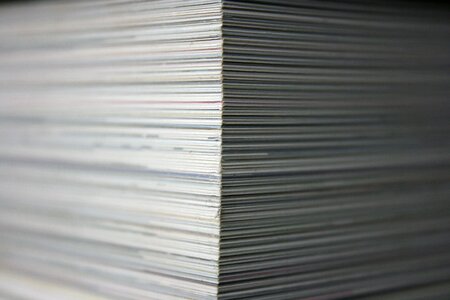 Stack of paper office document