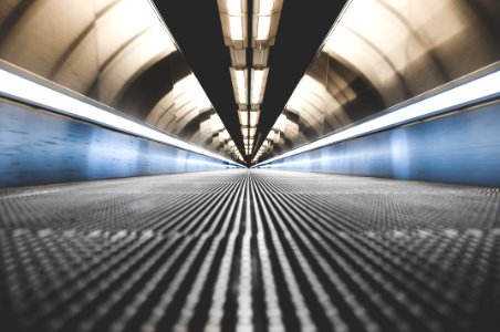 Underground walkway in Paris photo