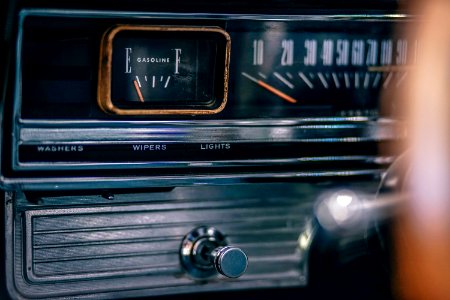 Vintage car dashboard 