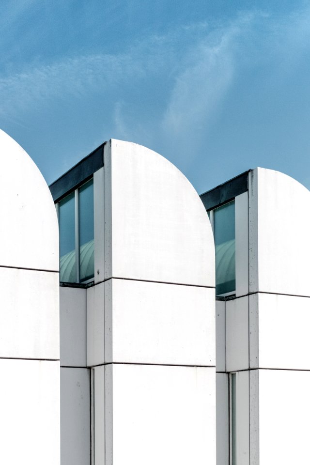 White Bauhaus architecture 