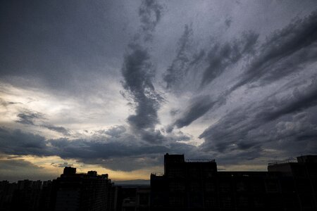 Cloud wind at dusk