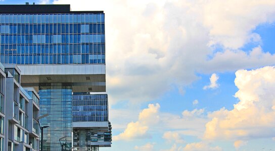 Modern building glass window photo